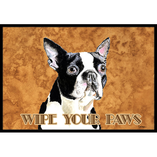 Tucker Murphy Pet Boston Terrier Non Slip Indoor Door Mat