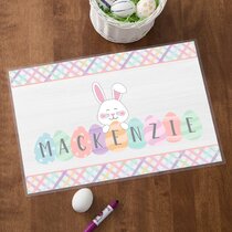 Personalised Easter laminated place mat Easter dinner