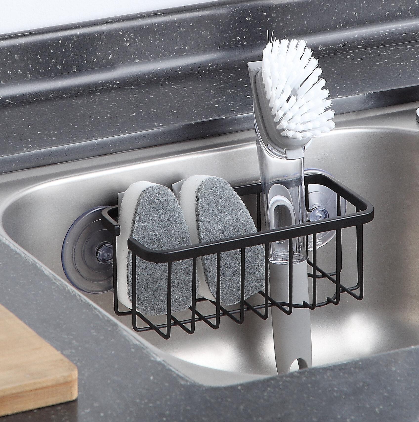 Soap Update Version Scrubbers Kitchen Sink Suction Holder for Sponges 