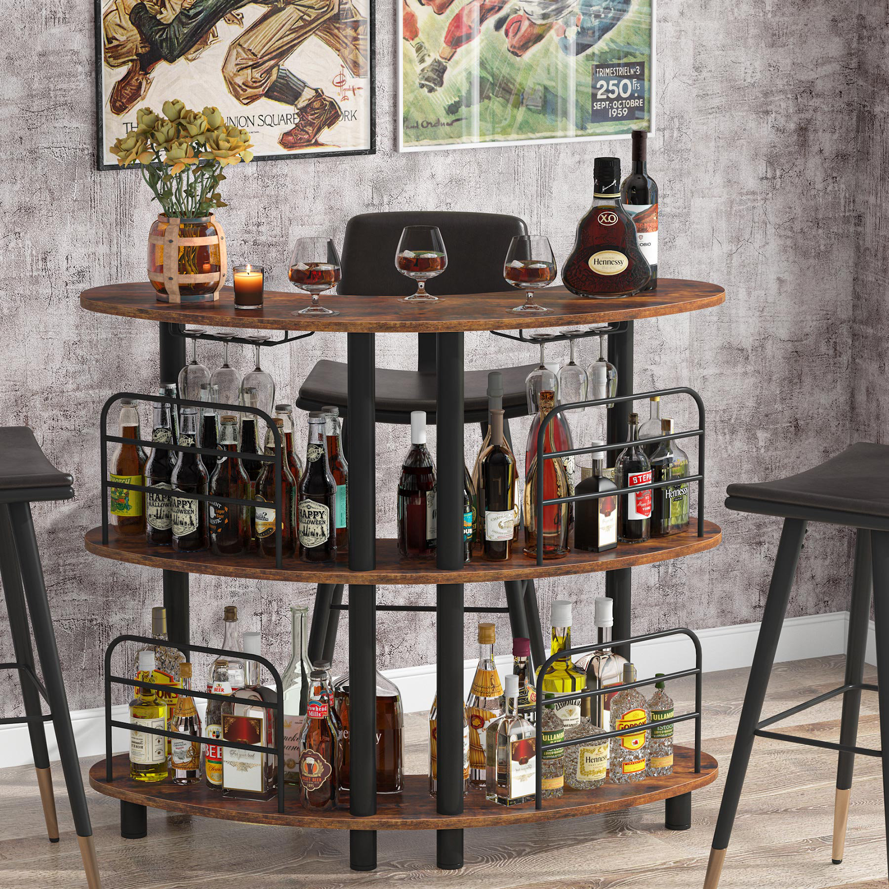 17 Stories Heindrick Bar with Wine Storage Wayfair