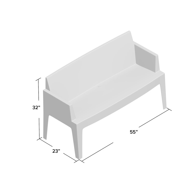 Mercury Row Bence Plastic Outdoor Garden Bench Reviews Wayfair