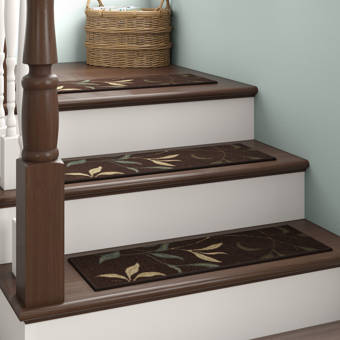 Longshore Tides Johns Trellis Design Navy Stair Tread Reviews Wayfair