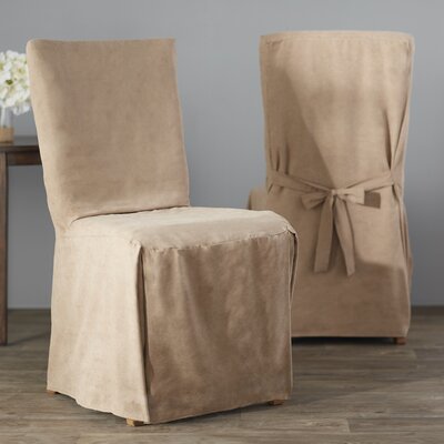 Serta Dining Chair Regular Slipcover Set Of 2 Upholstery Taupe