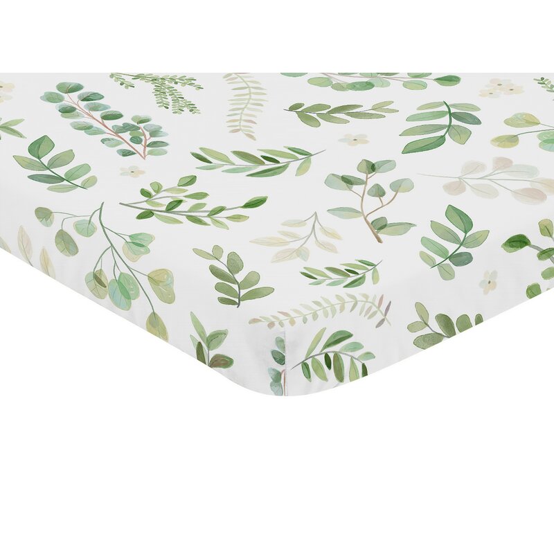 green fitted crib sheet