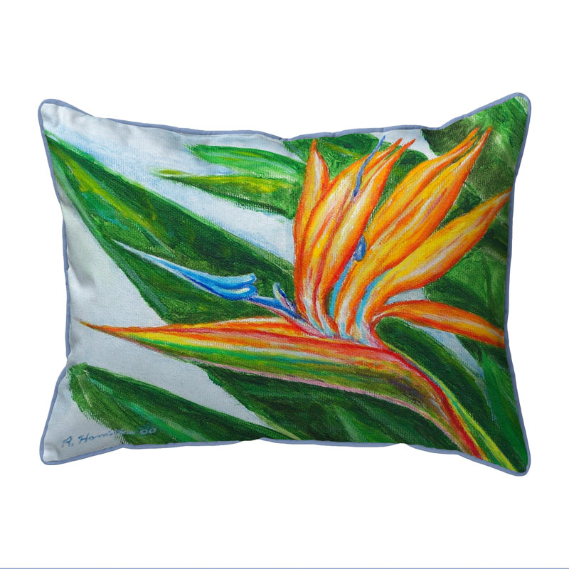 Betsy Drake Interiors Bird Of Paradise Indoor Outdoor Lumbar