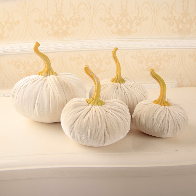 Velvet Pumpkin Decorative Accent