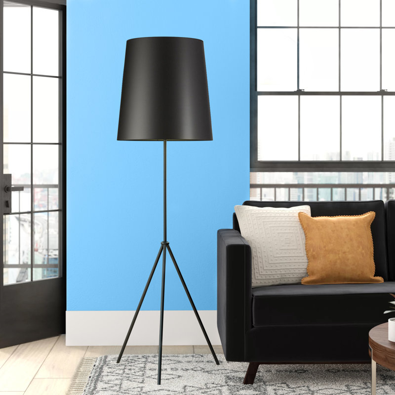 teal tripod floor lamp