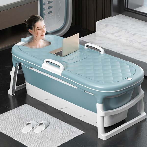 Bathtub Folding Adult Spa Bath Detox Bucket Water Tub Indoor Portable Relaxing 