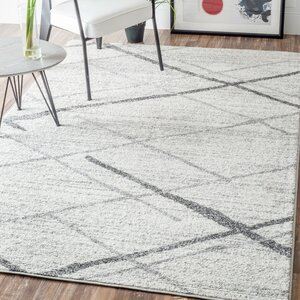 Azha Broken Light Gray Area Rug