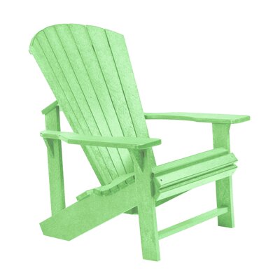 Bay Isle Home Trinidad Plastic Adirondack Chair Color Lime Green