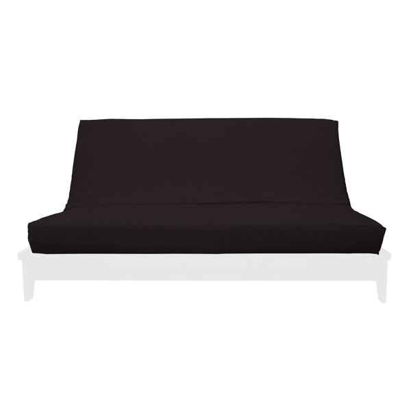 simoes solid box cushion futon slipcover