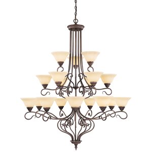 Lewisboro 18-Light Shaded Chandelier