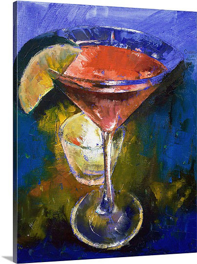 Canvas On Demand Pomegranate Martini By Michael Creese Painting