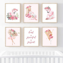 ballerina nursery wall art