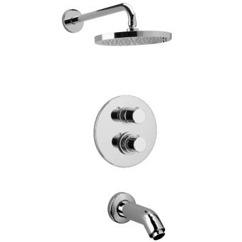 Latoscana Lady Thermostatic Tub And Shower Faucet With Rough In Valve Trim And Diverter Wayfair