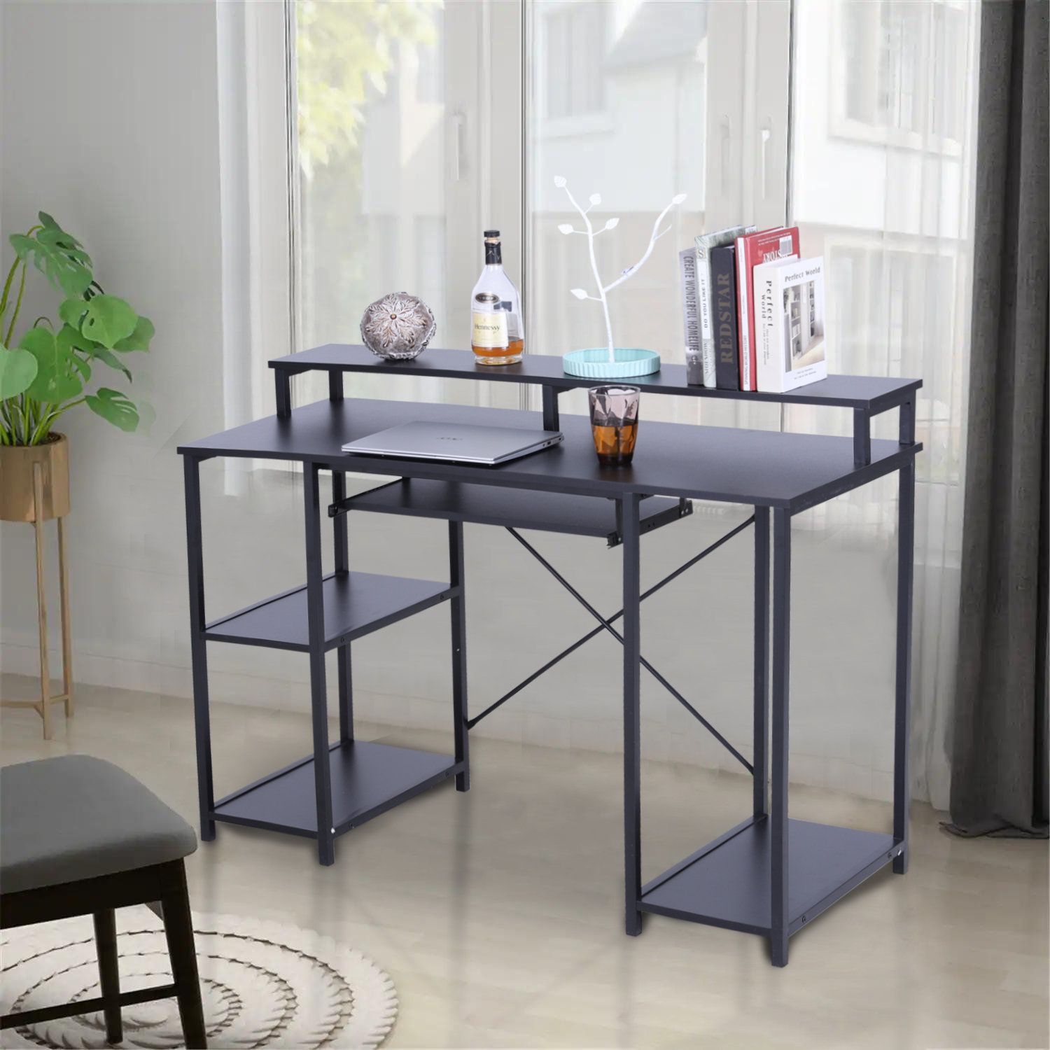 Inbox Zero Aadvik Desk with Hutch Wayfair