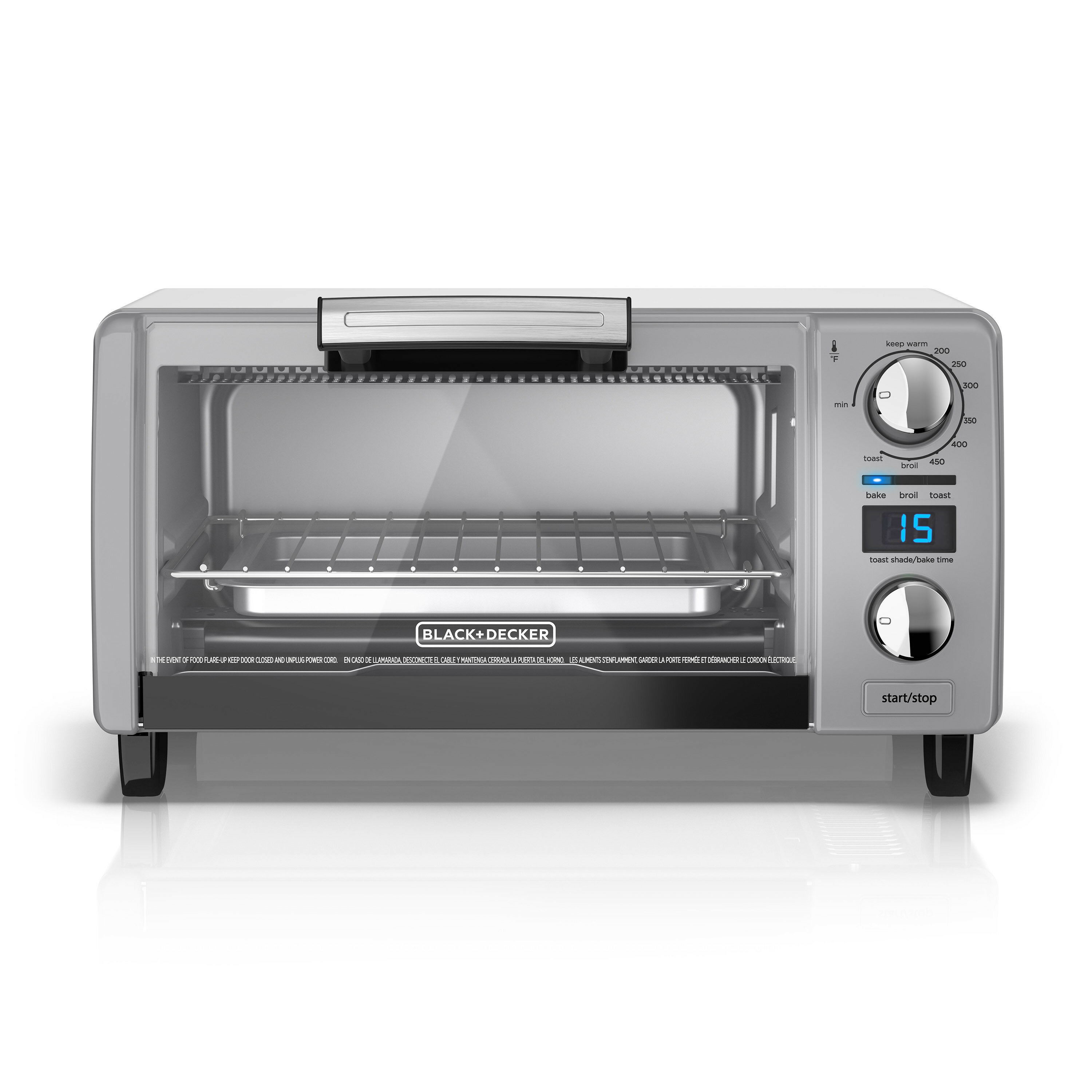 Black Decker 4 Slice Digital Natural Convection Toaster Oven