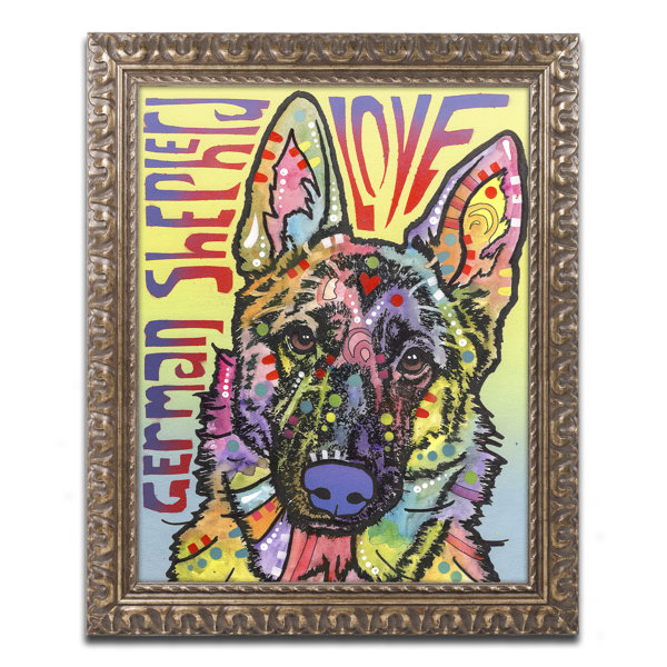 Trademark Art German Shepherd Luv By Dean Russo Framed Graphic Trademark Art German Shepherd Luv By Dean Russo Framed Graphic Wayfair