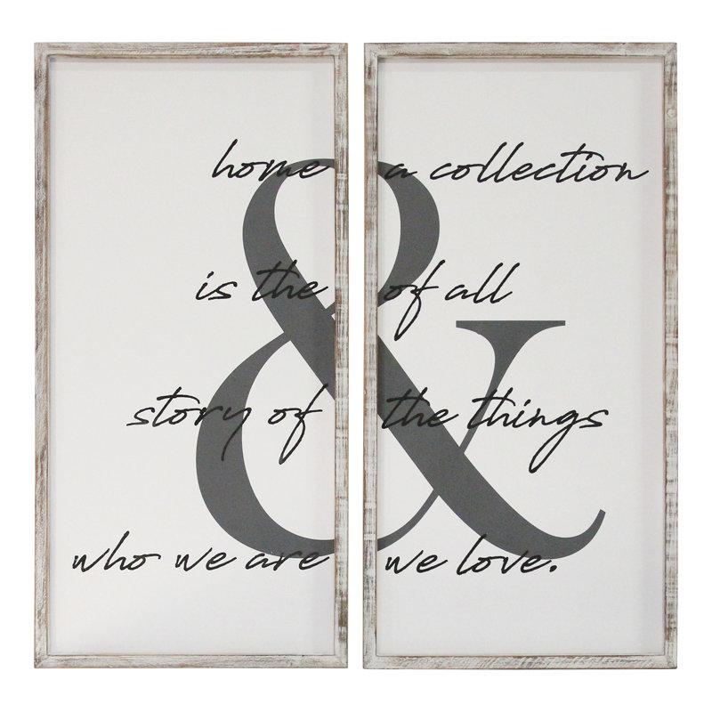 Red Barrel Studio Home Is The Story 2 Piece Picture Frame Textual Art Print Set On Wood Wayfair