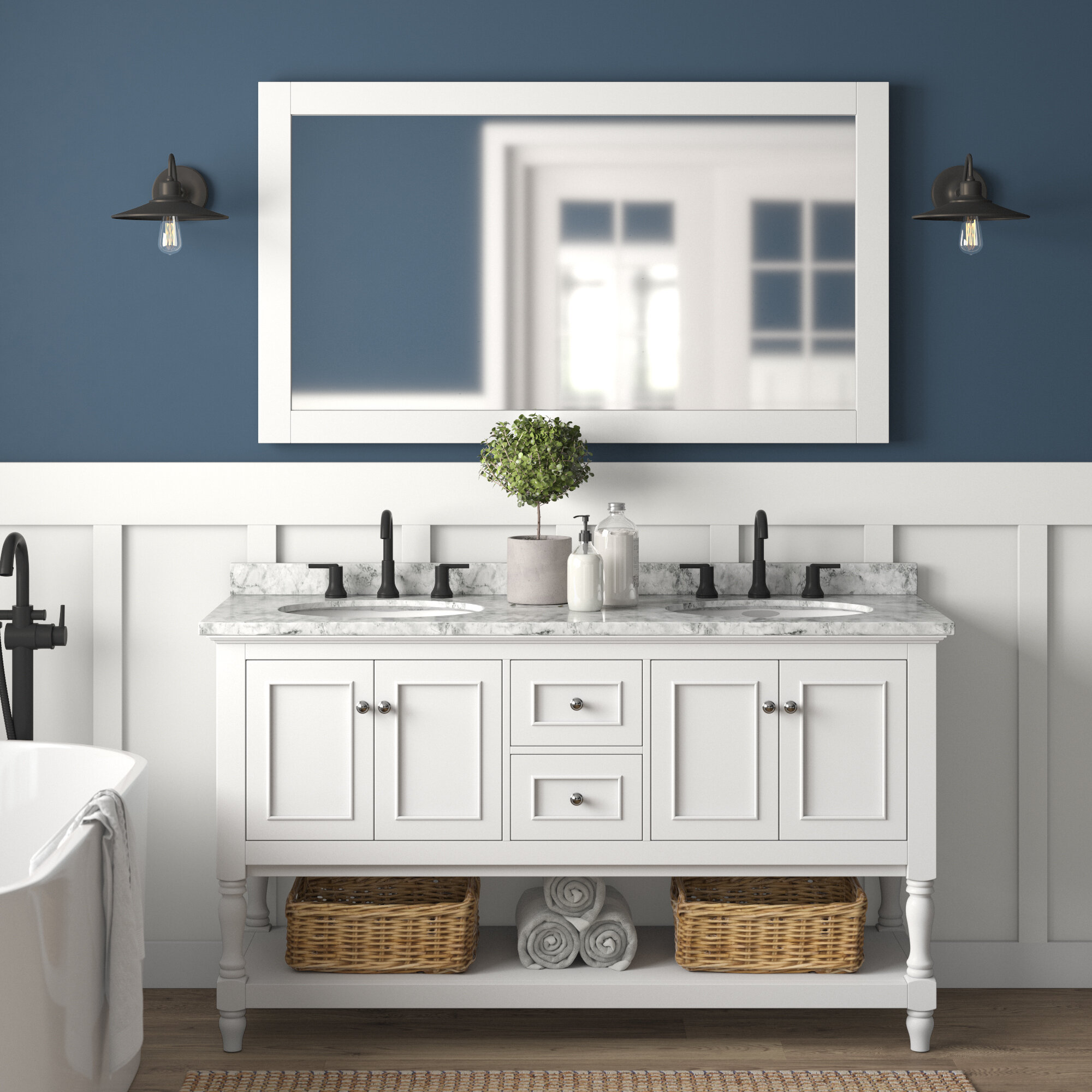 Cape Cod 60 Double Bathroom Vanity Set Reviews Birch Lane