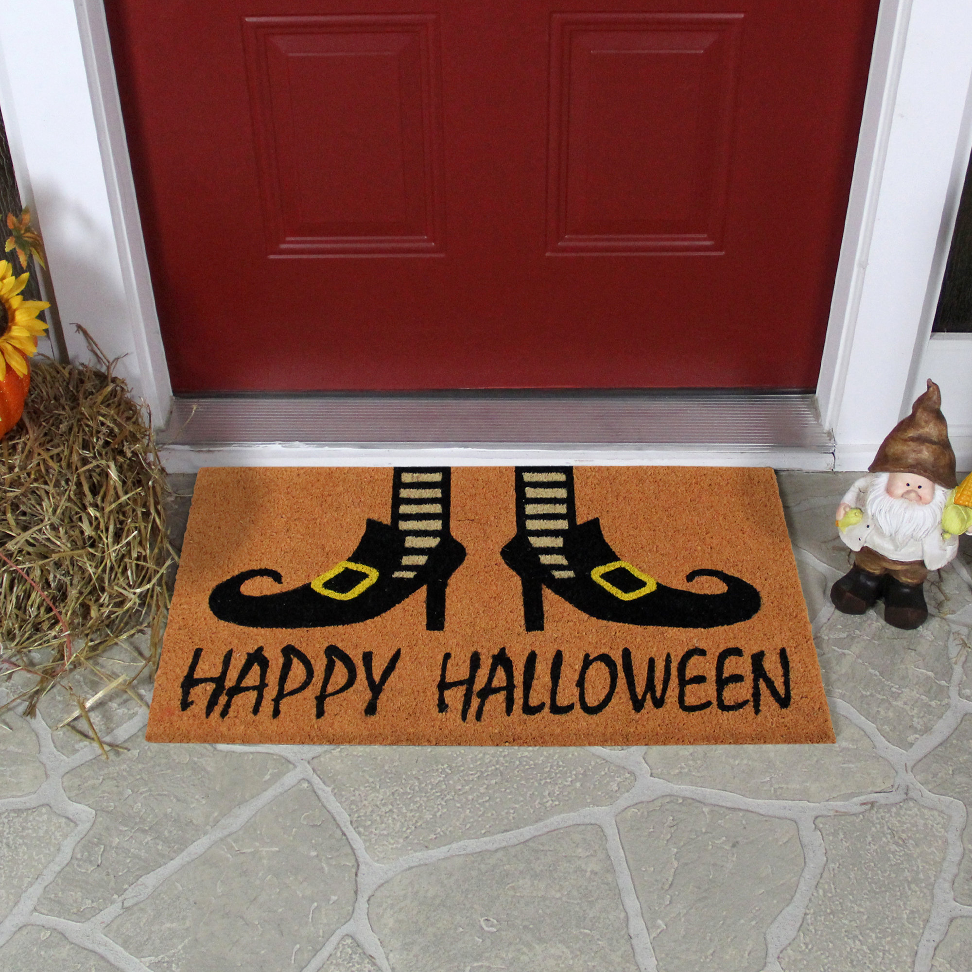Halloween Witch Carpet Non Slip Washable Entrance Front Door Rug Floor Mat A4860