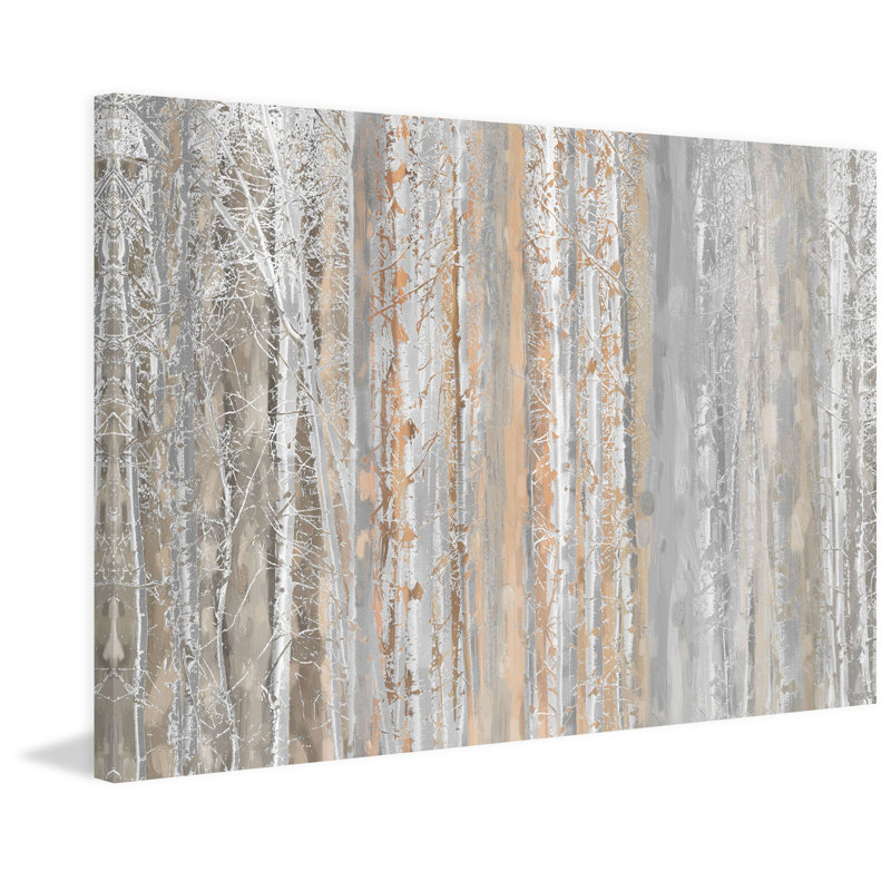 Aspen Forest 1 by Art Collective - Wrapped Canvas Print on Wood