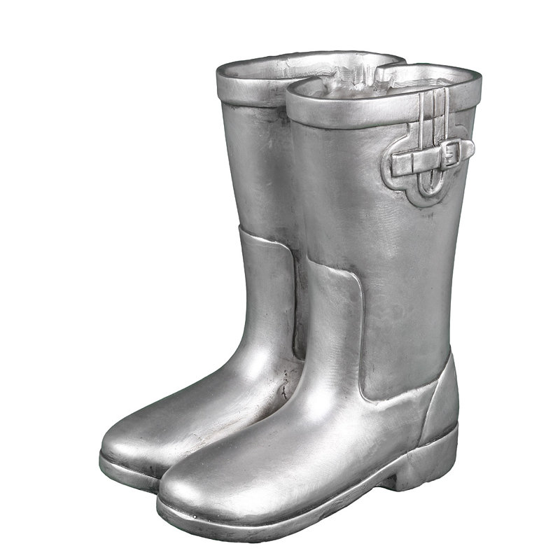 silver wellington boots