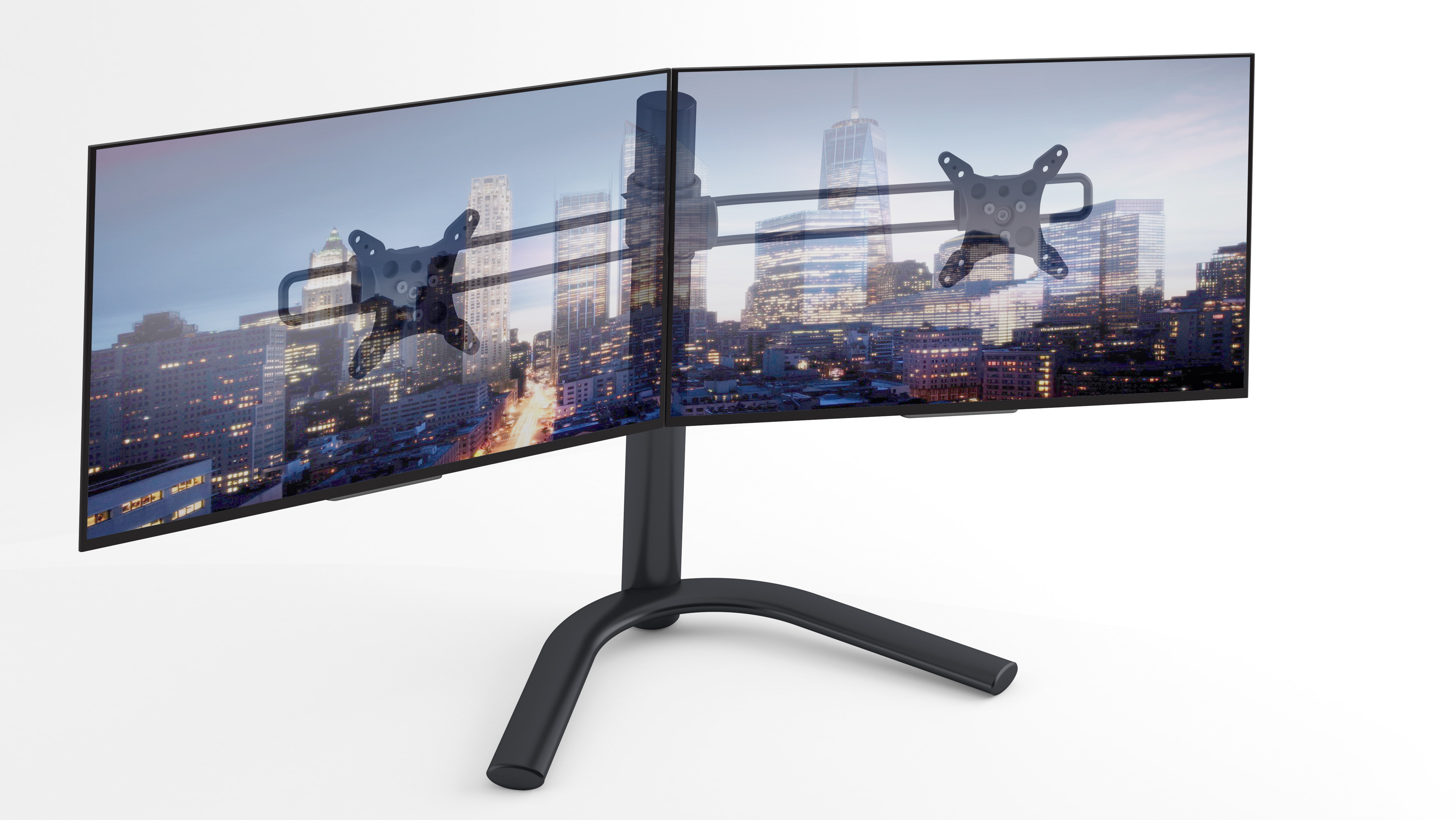 Octoo Black Multi Screen Desktop Mount 