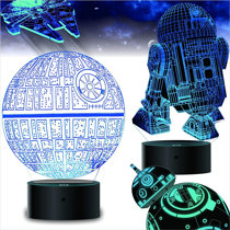3D Illusion Star Wars Night Light,4 Pattern with Timing Function Star Wars Toys LED Night Lamp for Room Decor,Great Birthday Gifts for Kids and Star Wars Fans Boys Girls Men