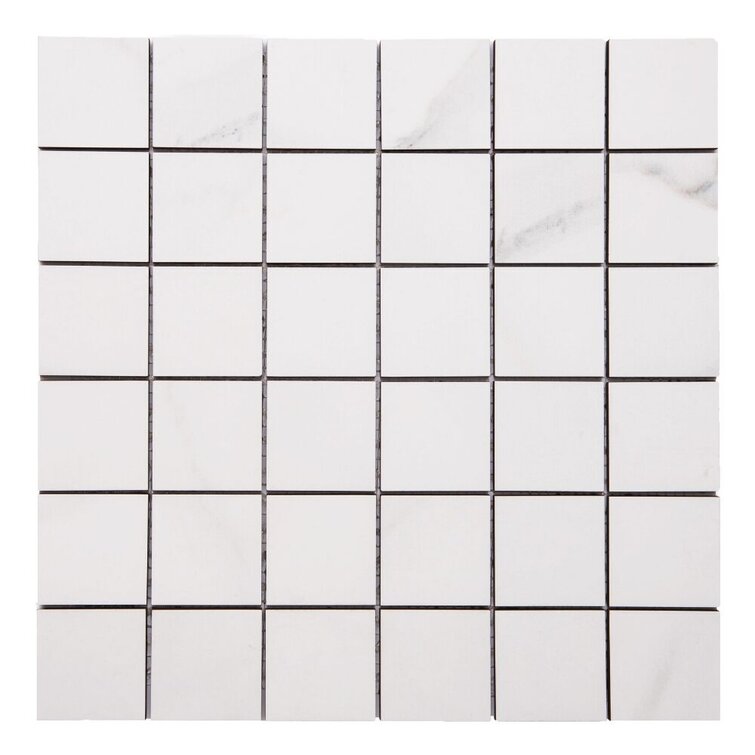 The Tile Life Carmine 12" X 12" Porcelain Grid Mosaic Wall & Floor Tile Sheet