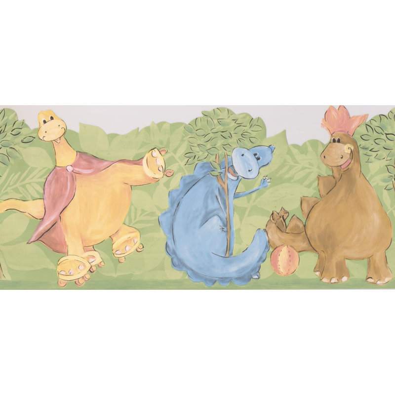 Retroart Friendly Dinosaur Kids Baby 15 X 9 25 Wallpaper Border