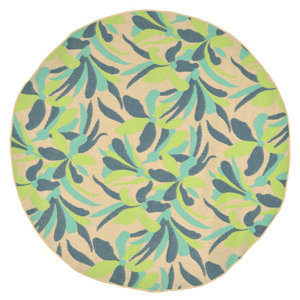 Coeur Rectangle Blue Indoor/Outdoor Area Rug