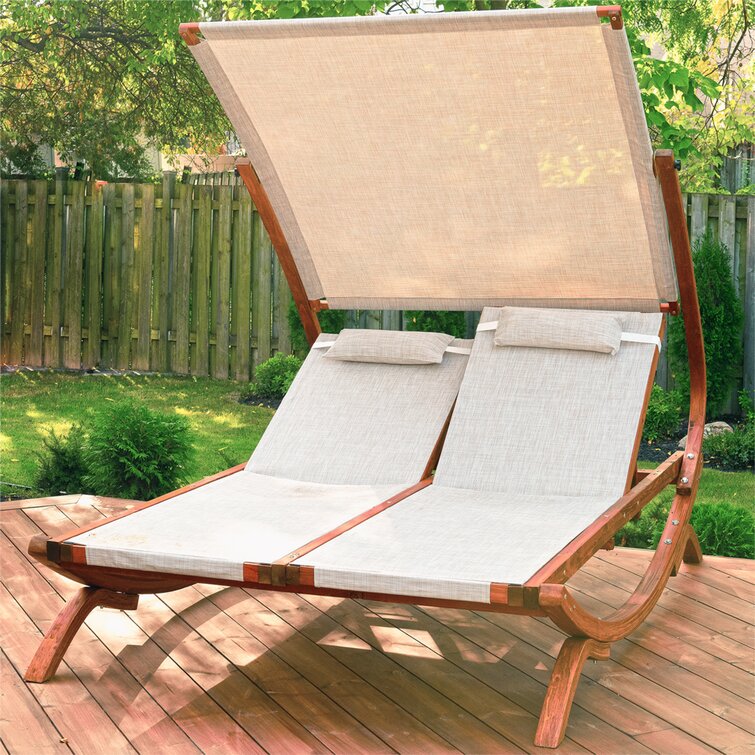 double reclining outdoor chaise