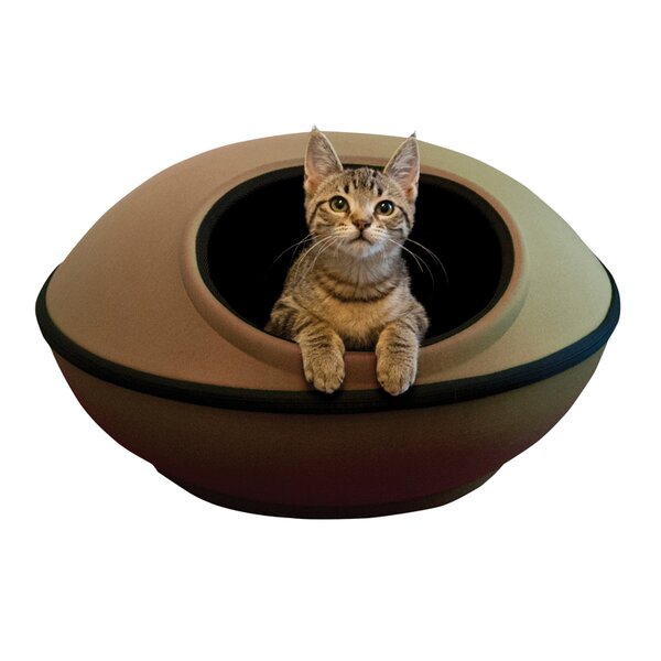 Laifug Cat Bed 360/°Rotatable Cat Bed Round Elevated Condo Cat Bed Pet Beds for Indoor Cats or Small Dogs Cave Bed with Washable Velvet Cushion