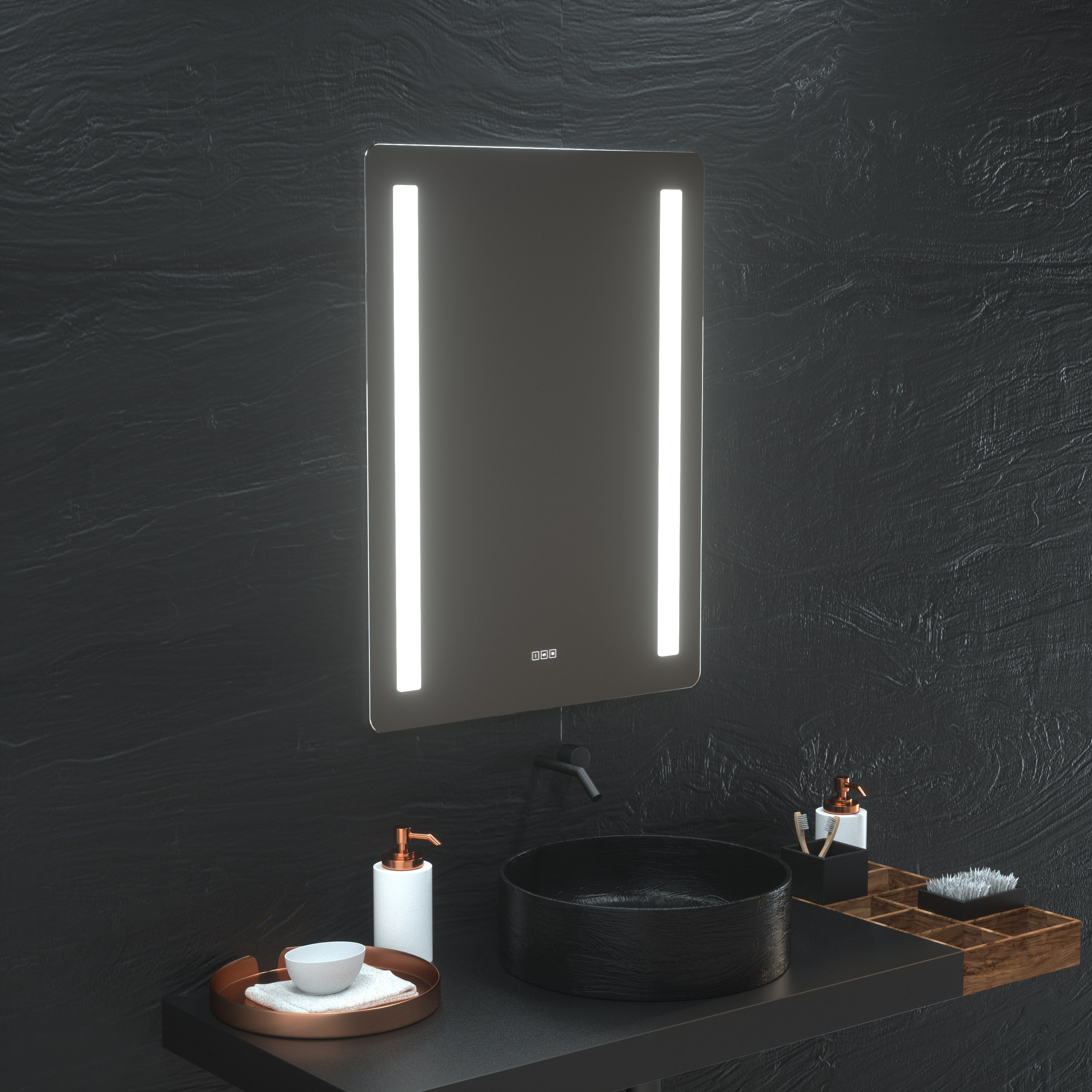 Orren Ellis KINWELL LED Mirror Rectangle LED Wall Mirror Wayfair