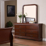 Guffey 6 Drawer Double Dresser with Mirror by Laurel Foundry Modern Farmhouse