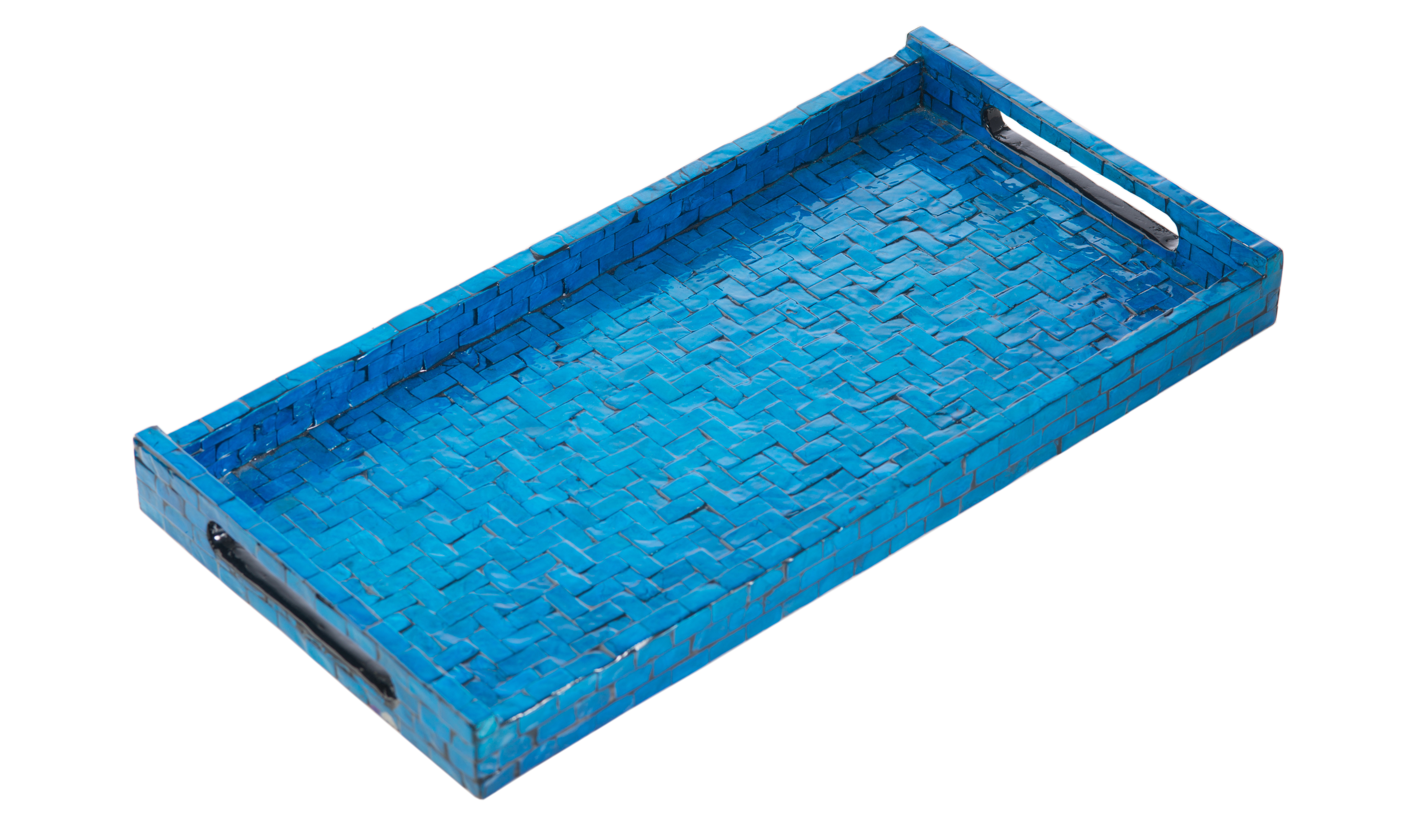 Abigails Pearl Basket Weave Rectangle Serving Tray Reviews Wayfair