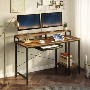 MS Wood Wall-Mounted Desktop Computer Table with Aluminum Brackets Kitchen Dining Desk @ 