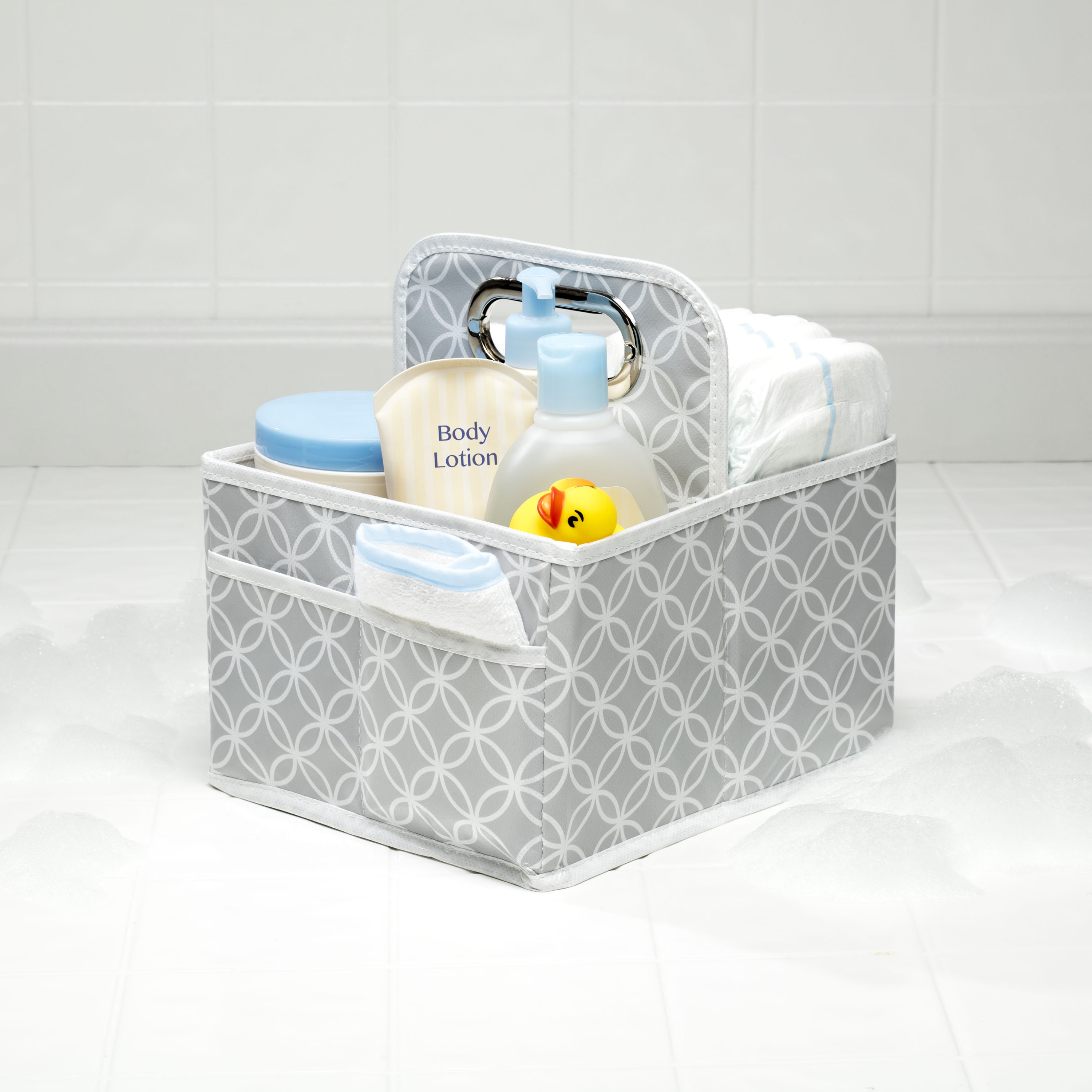 pink nursery hamper