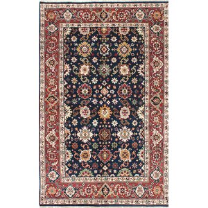 One-of-a-Kind Serapi Heritage Hand-Knotted Blue/Red Area Rug