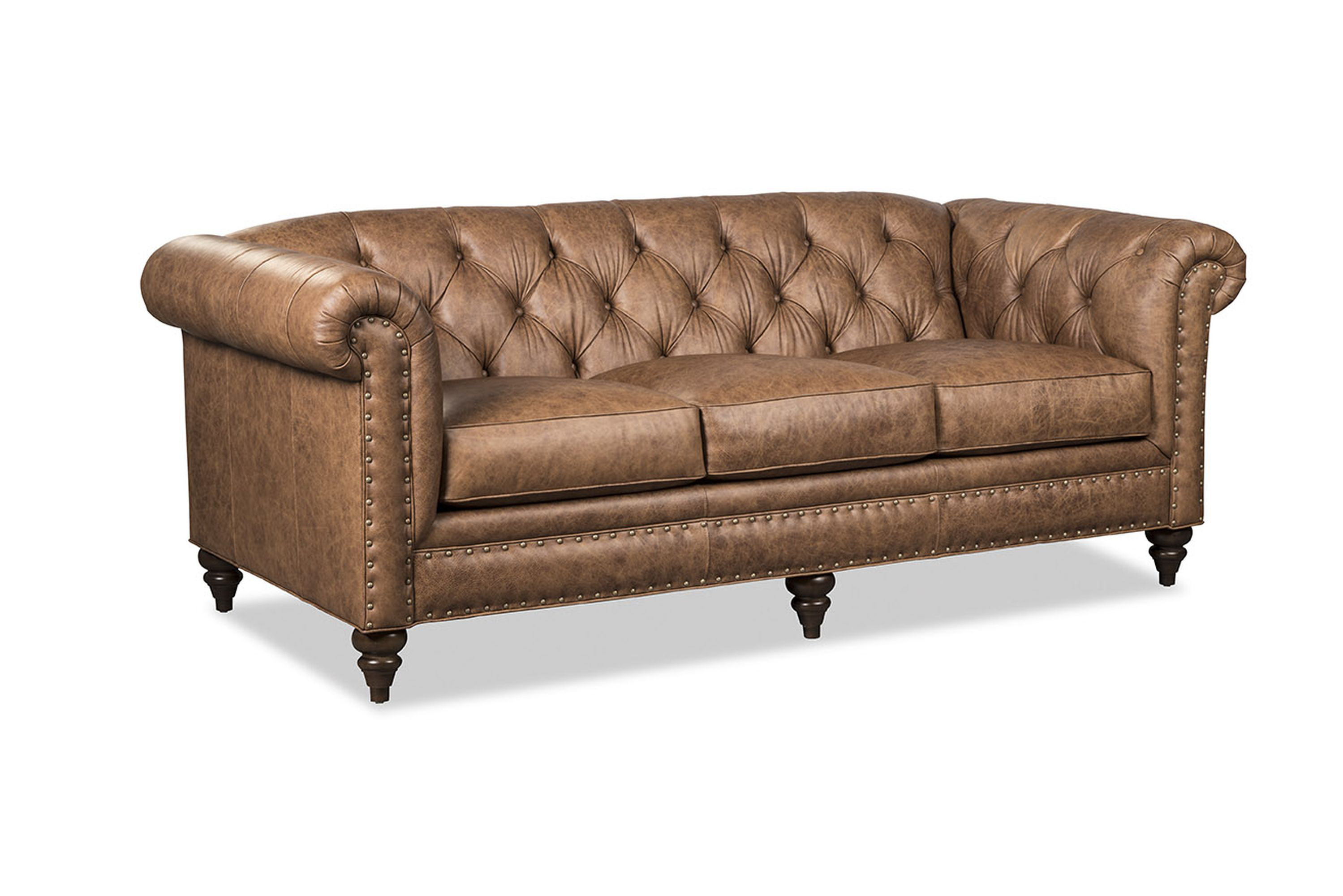Craftmaster Whiskey Leather Chesterfield Sofa Wayfair Ca Whiskey Leather Chesterfield Sofa