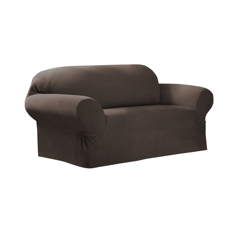 Red Barrel Studio Box Cushion Loveseat Slipcover & Reviews Wayfair