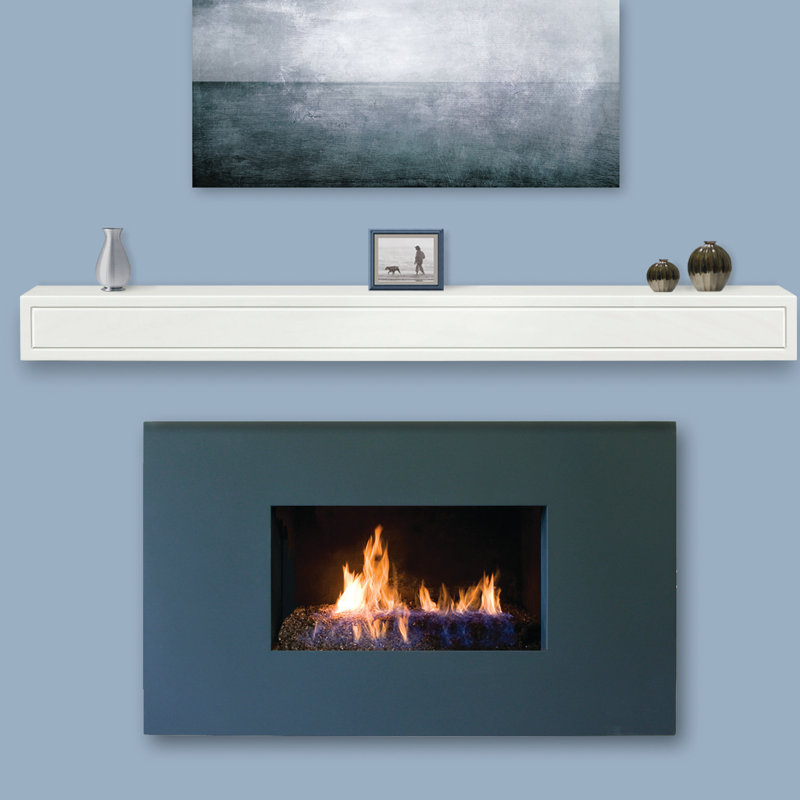 The Sarah Fireplace Mantel Shelf Shelf Length: 72", Finish: White