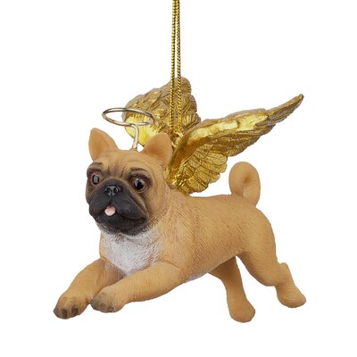 Design Toscano Pug Holiday Dog Angel Hanging Figurine