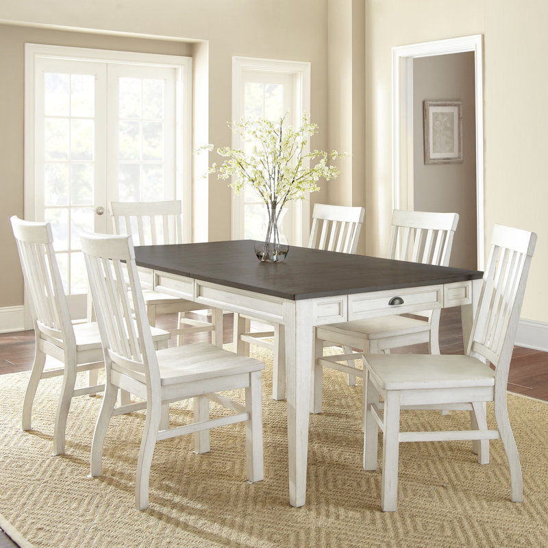 Highland Dunes Duclos 7 Piece Extendable Dining Set Reviews Wayfair