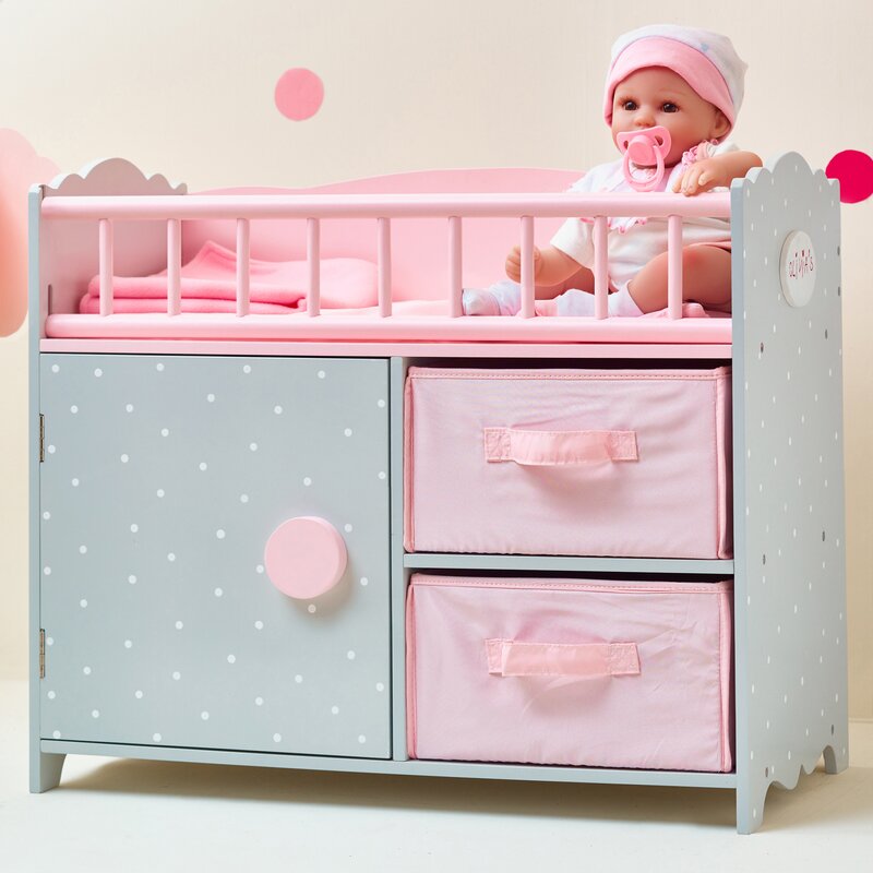 baby crib with cabinet