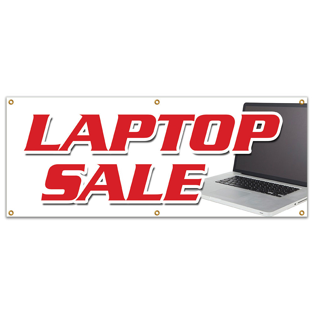 SignMission LAPTOP SALE BANNER SIGN Discount Computers Netbooks