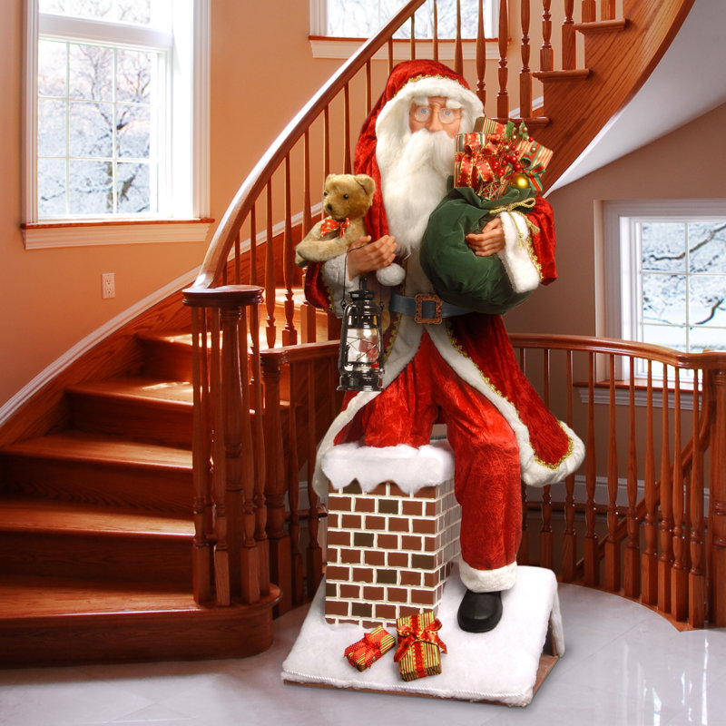 Chimney Christmas Decorations national tree co. plush décor plush santa climbing chimney Chimney Christmas Decorations national tree co. plush décor plush santa climbing chimney
