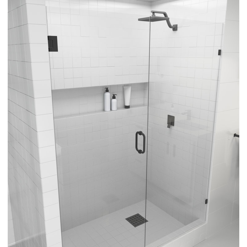 Glass Warehouse 57 X 78 Hinged Frameless Shower Door Reviews Wayfair