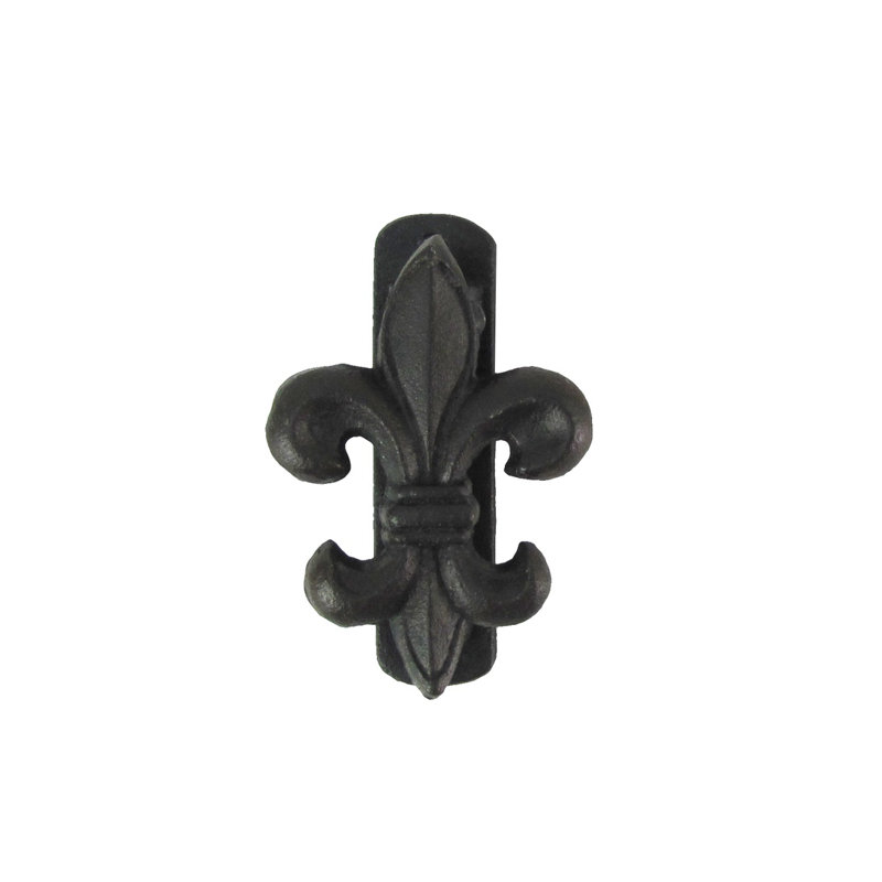 Cast Iron Antique Style Fleur De Lis Door Knocker Brown Finish Cabin French